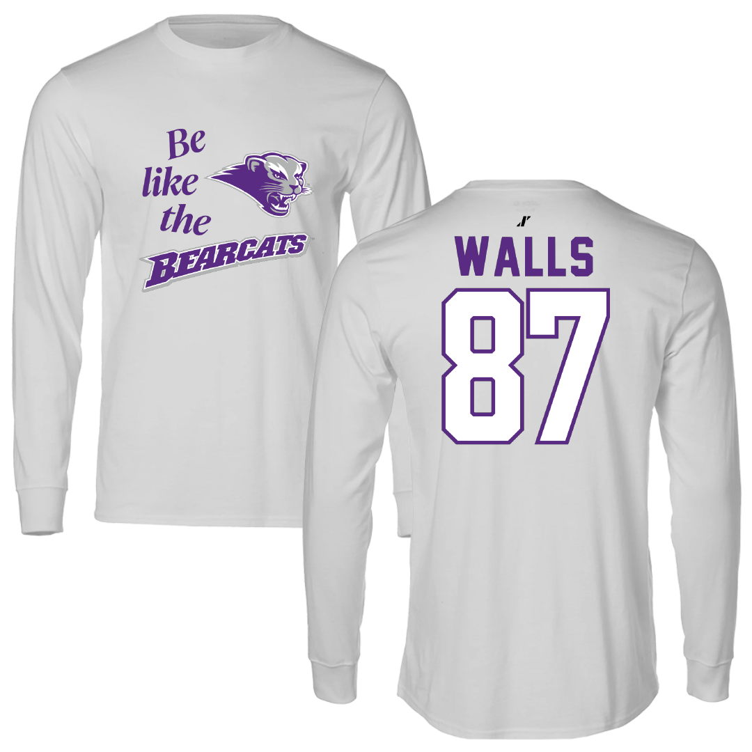 Southwest Baptist University Football Light Gray Be Like Us Long Sleeve - #87 Gabriel Walls