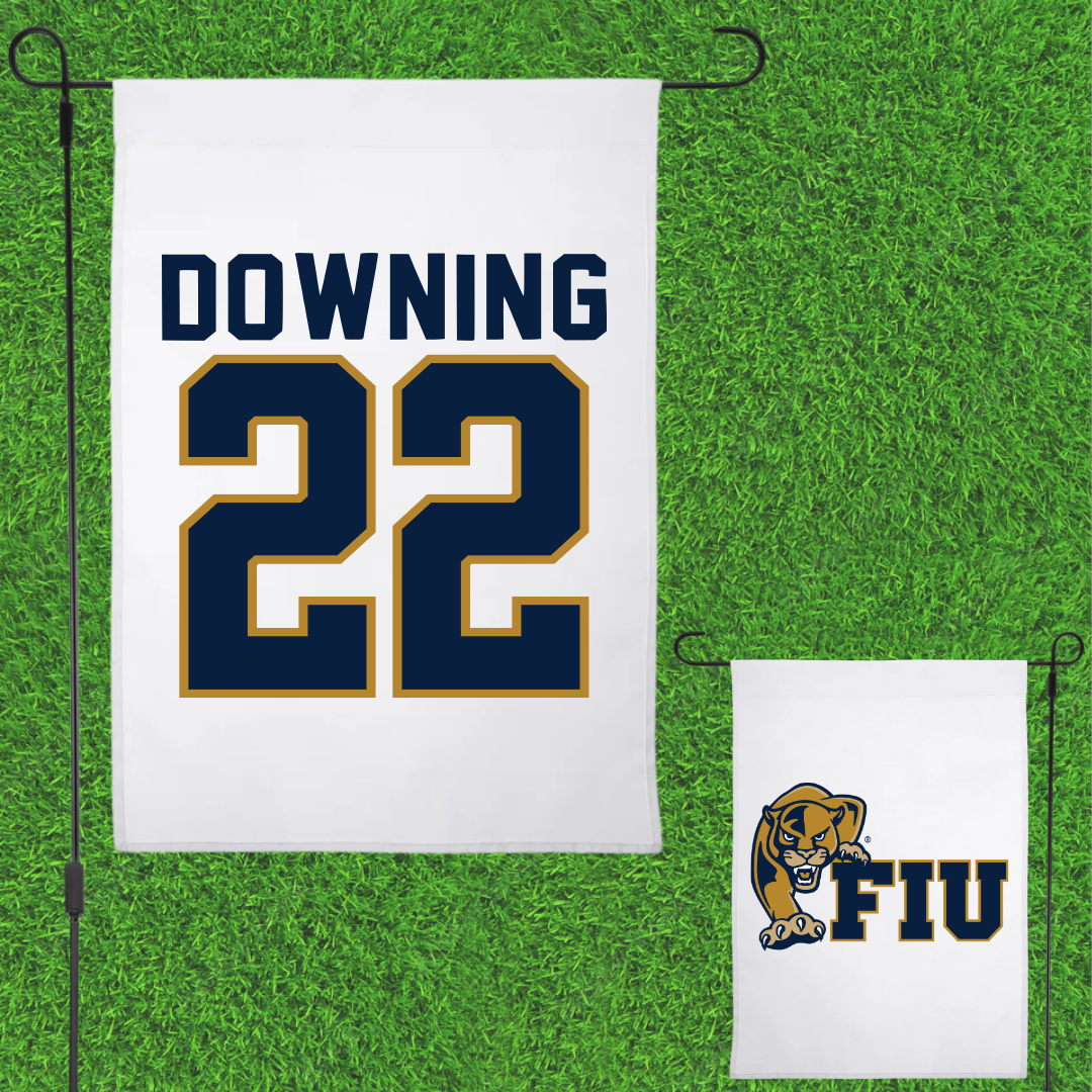 Florida International University Softball White Garden Flag - #22 Kaleena Downing