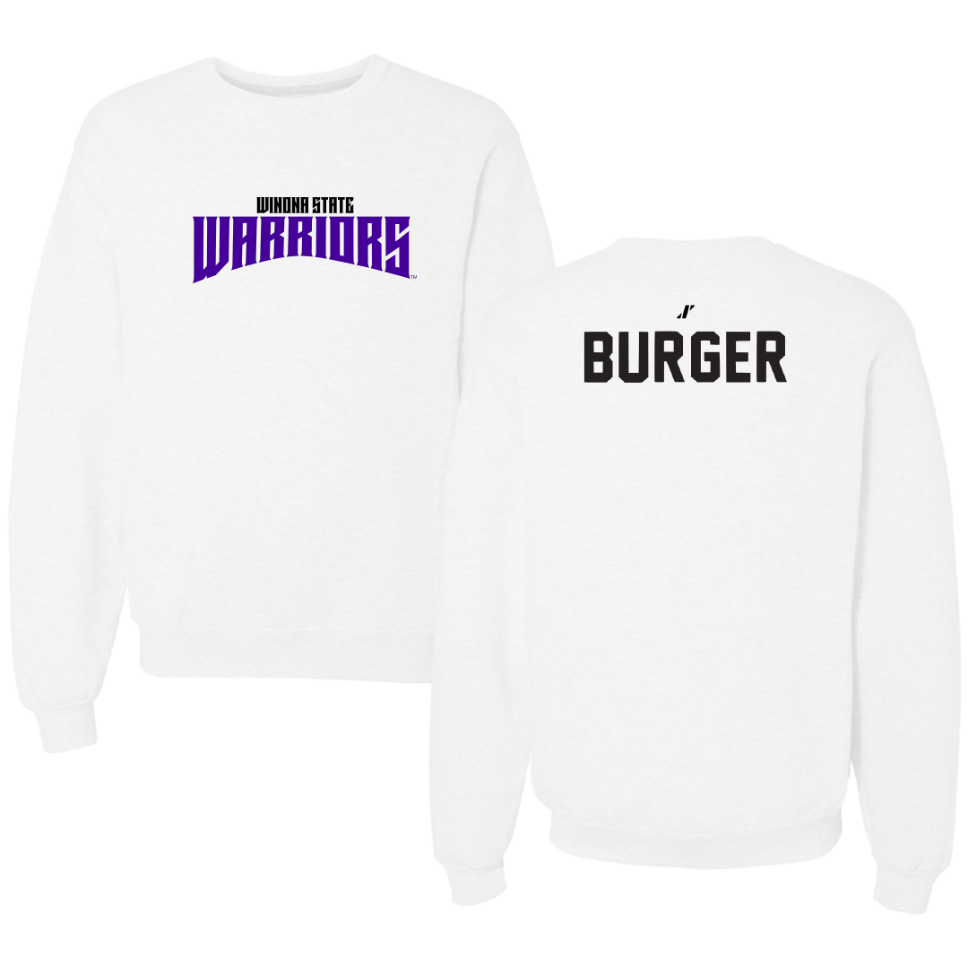 Winona State University Tennis White Classic Crewneck - Ally Burger
