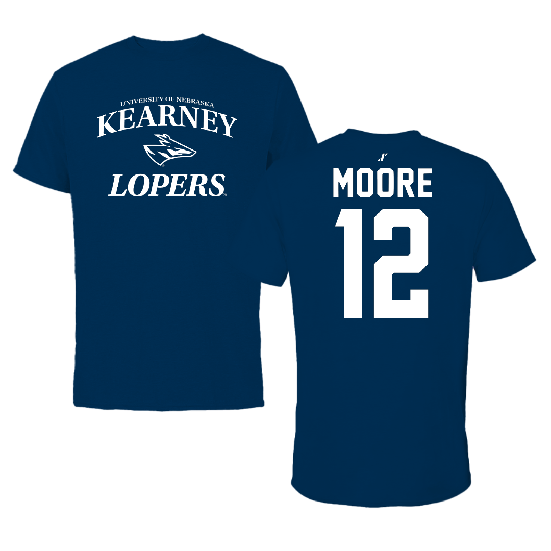 University of Nebraska at Kearney Basketball Navy General Performance Tee - #12 Samantha Moore