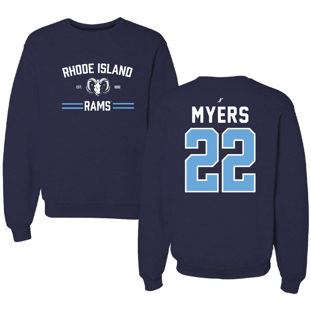 University of Rhode Island Lacrosse Navy General Crewneck - #22 Brinley Myers