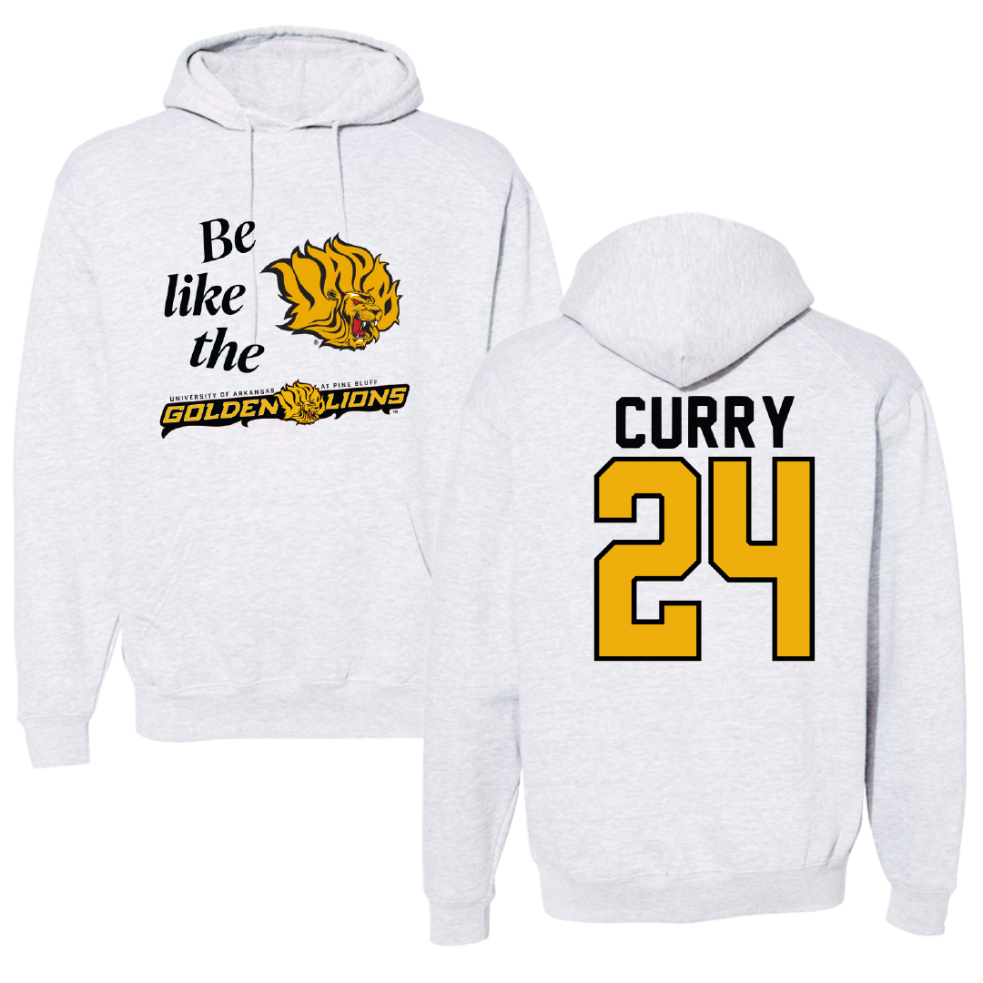 University of Arkansas-Pine Bluff Football Light Gray Be Like Us Hoodie - #24 BJ Curry