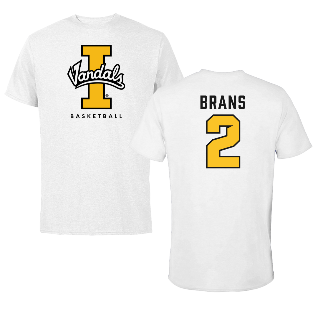 University of Idaho Basketball White Vandals Performance Tee - #2 Sarah Brans