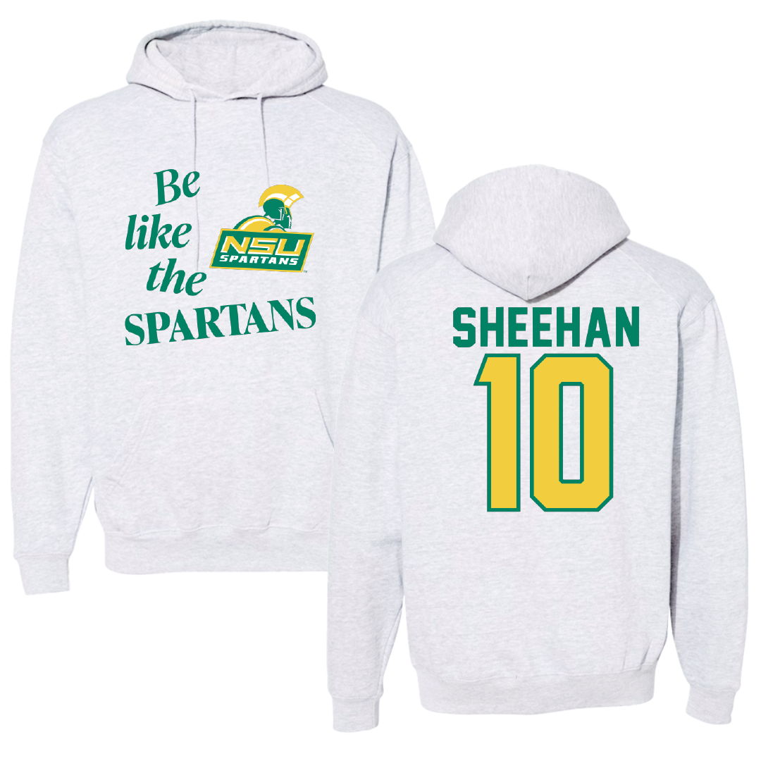 Norfolk State University Softball Light Gray Be Like Us Hoodie - #10 Lauren Sheehan