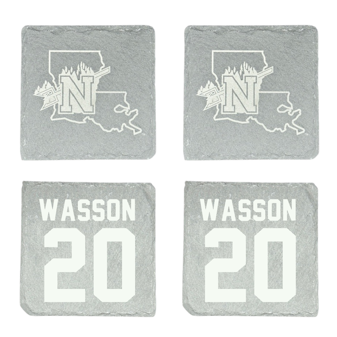 Northwestern State University Football Stone Coaster (4 Pack)  - #20 Hogan Wasson