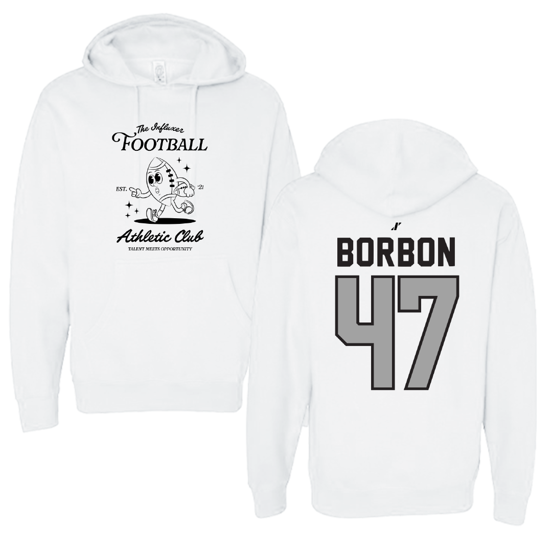 Football White Influxer Athletic Club Hoodie - #47 Jovoni Borbon