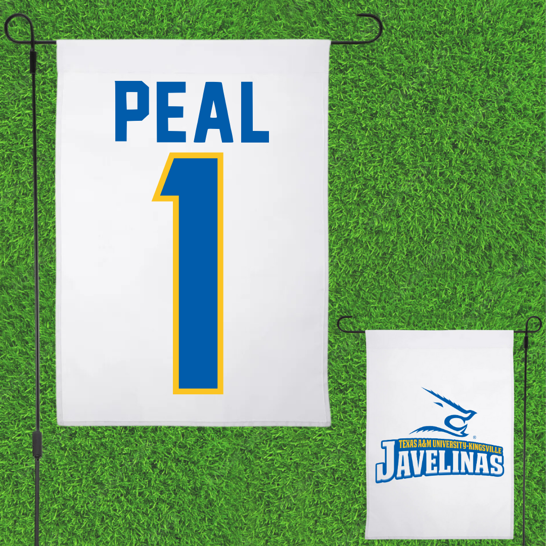 Texas A&M University-Kingsville Softball White Garden Flag - #1 Shelbie Peal