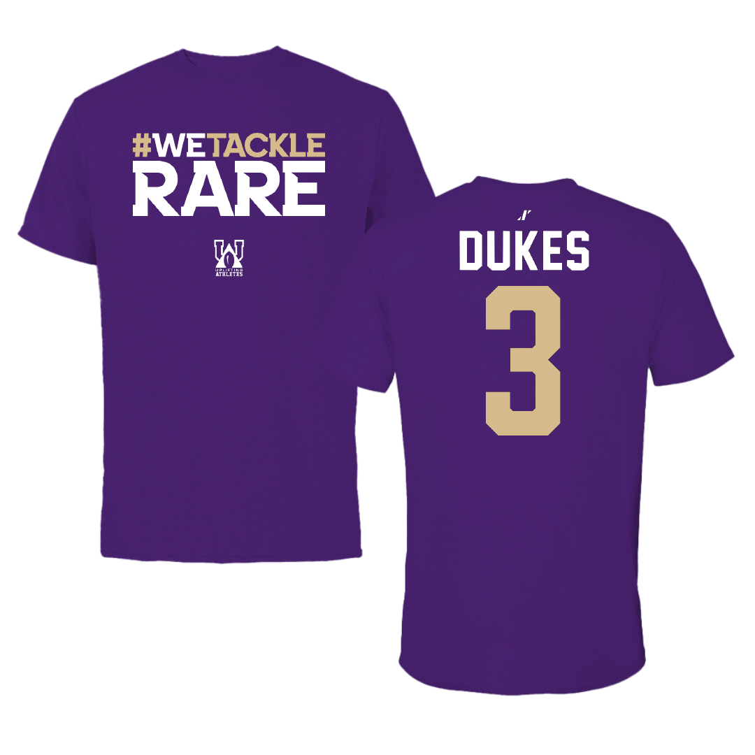 Western Carolina University Football Purple Uplifting Athletes Performance Tee - #3 Samaurie Dukes