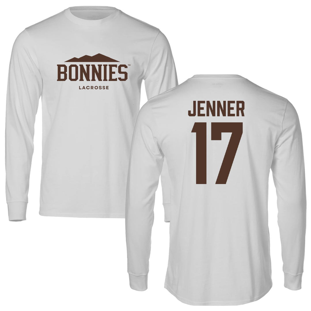 St. Bonaventure University Lacrosse Light Gray Performance Long Sleeve - #17 Sylvi Jenner