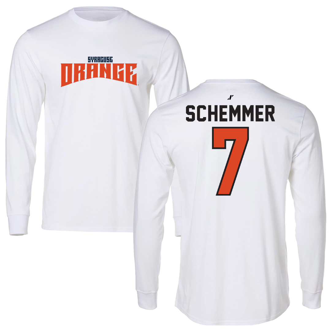 Syracuse University Softball White Classic Long Sleeve - #7 Peyton Schemmer