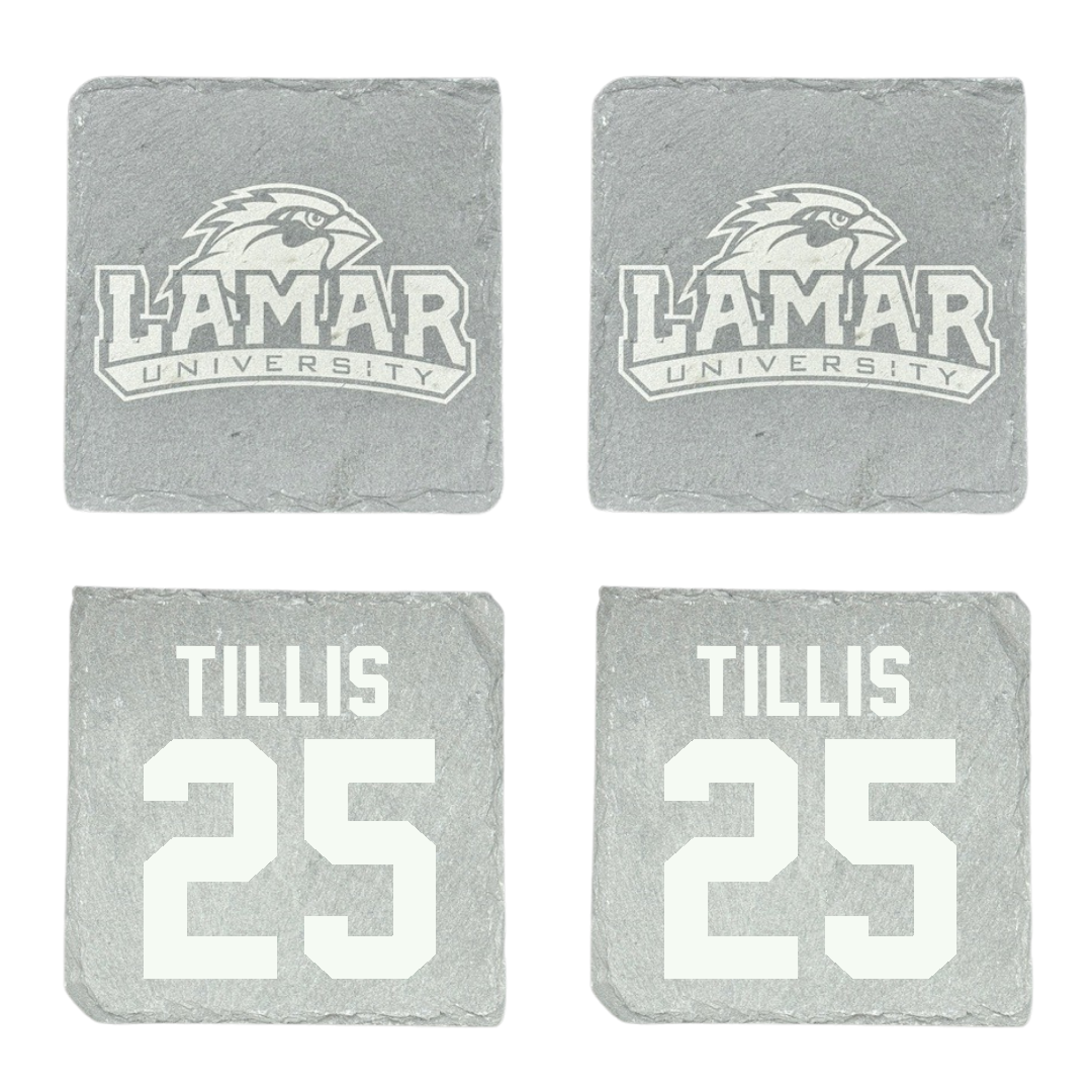 Lamar University Football Stone Coaster (4 Pack)  - #25 Jonavon Tillis