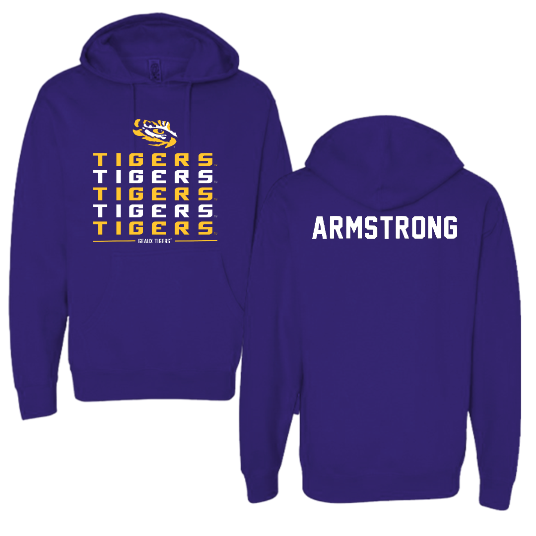 Louisiana State University TF and XC Purple General Hoodie - Alia Armstrong