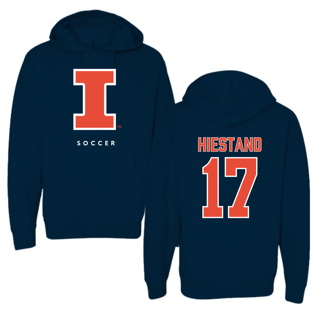 University of Illinois Soccer Navy Hoodie - #17 Sarah Hiestand