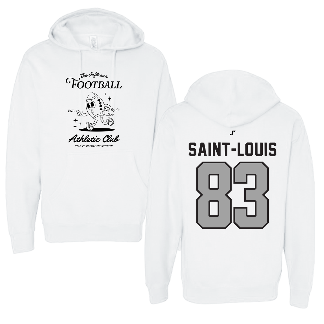 Football White Influxer Athletic Club Hoodie - #83 Sebastien Saint-Louis