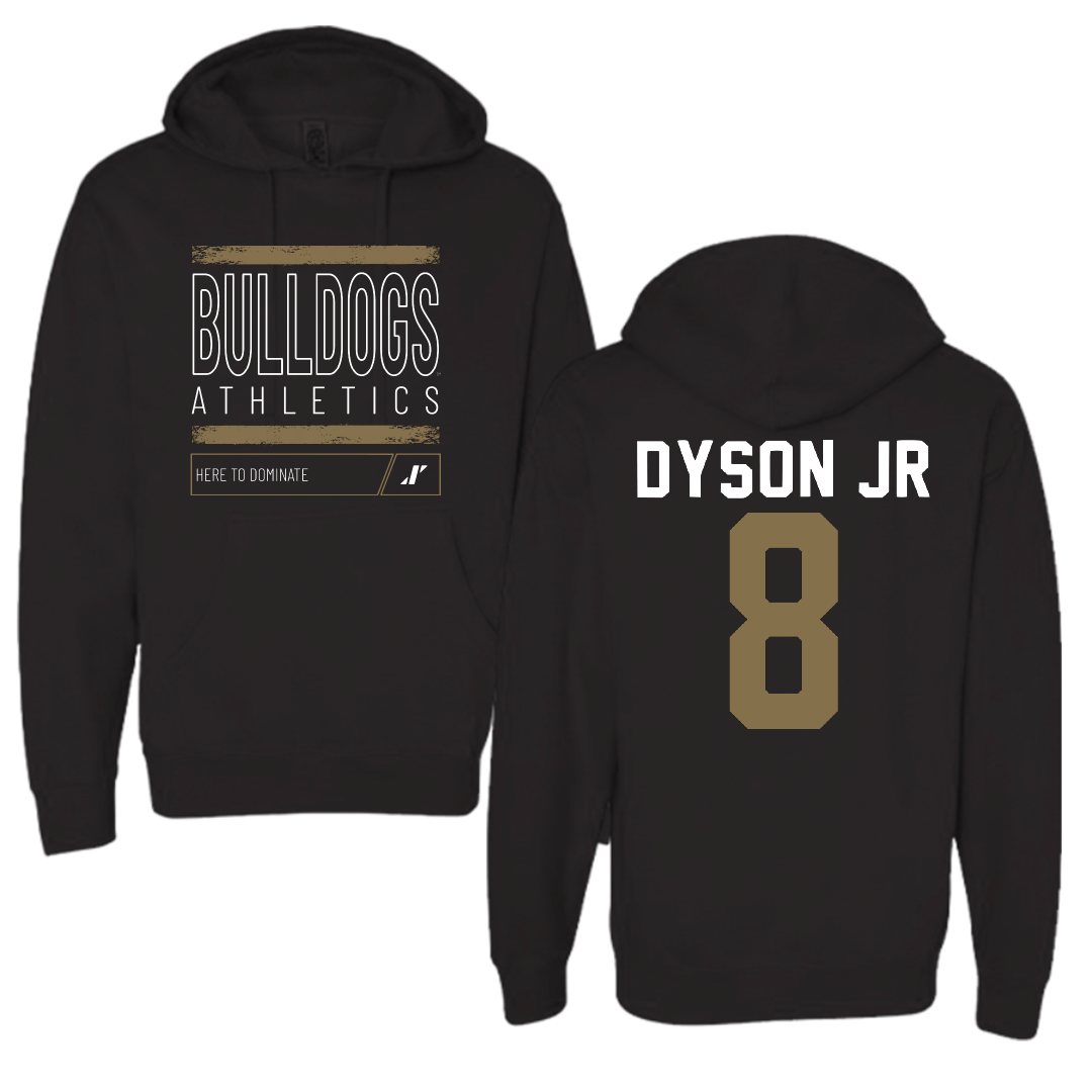 Bryant University Football Black Dominate Hoodie - #8 Kenny Dyson Jr