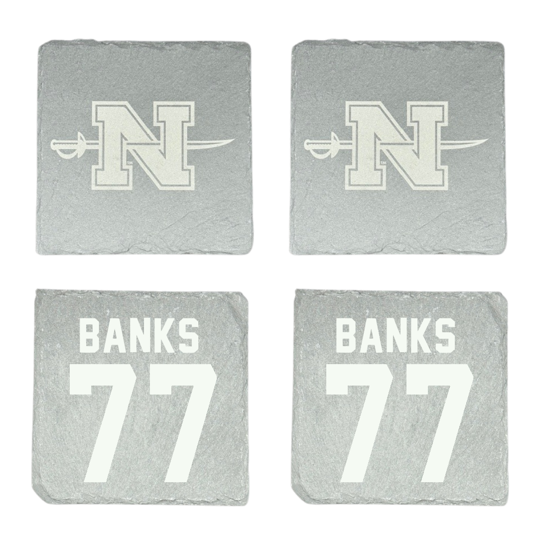 Nicholls State University Football Stone Coaster (4 Pack)  - #77 Cam Banks