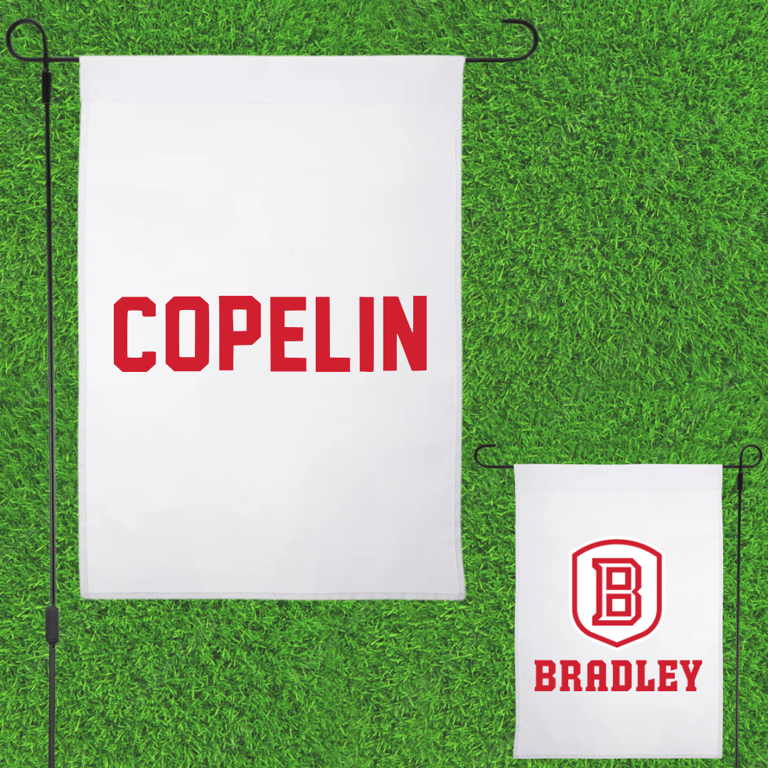 Bradley University TF and XC White Garden Flag - Jaxson Copelin