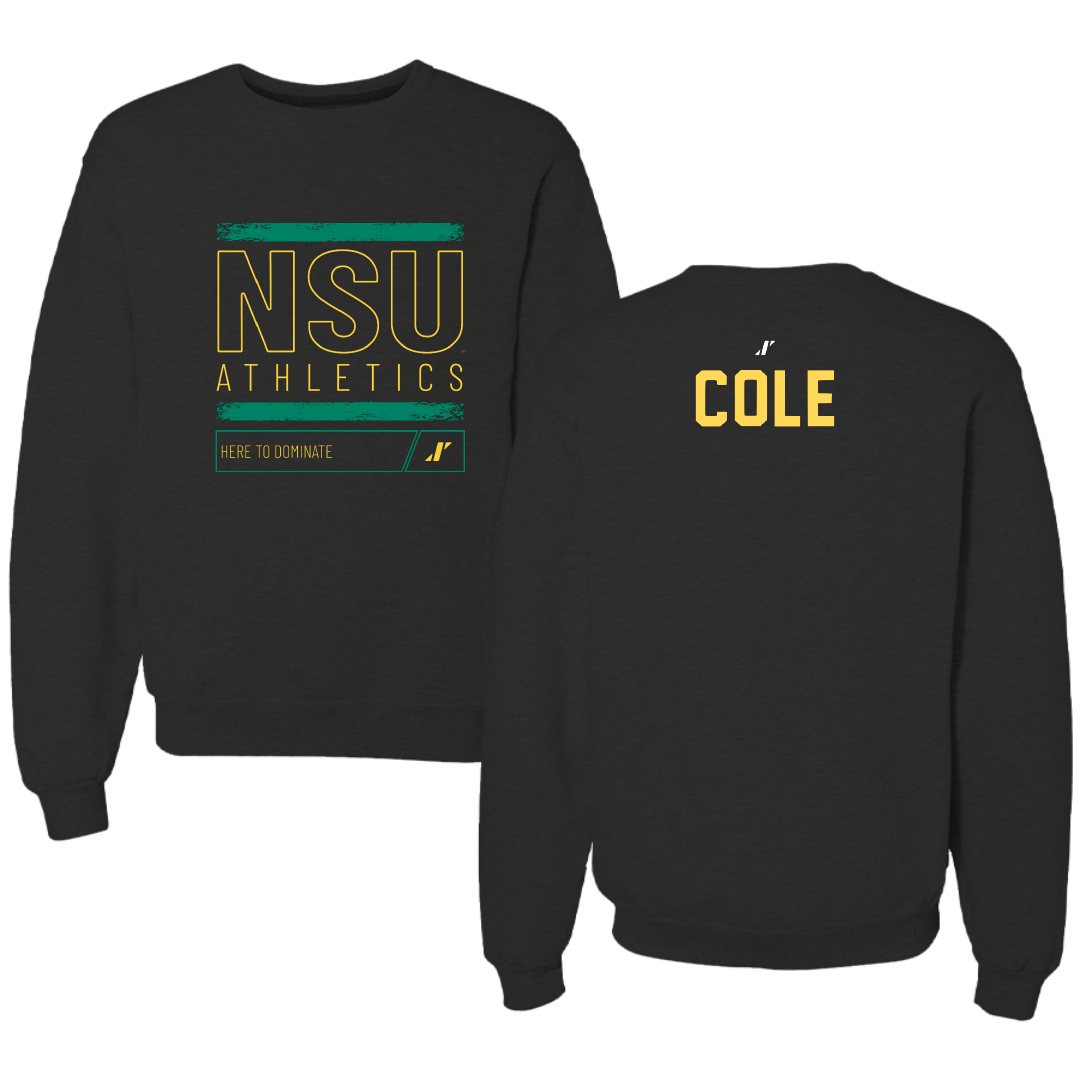 Norfolk State University TF and XC Black Dominate Crewneck - Kai Cole