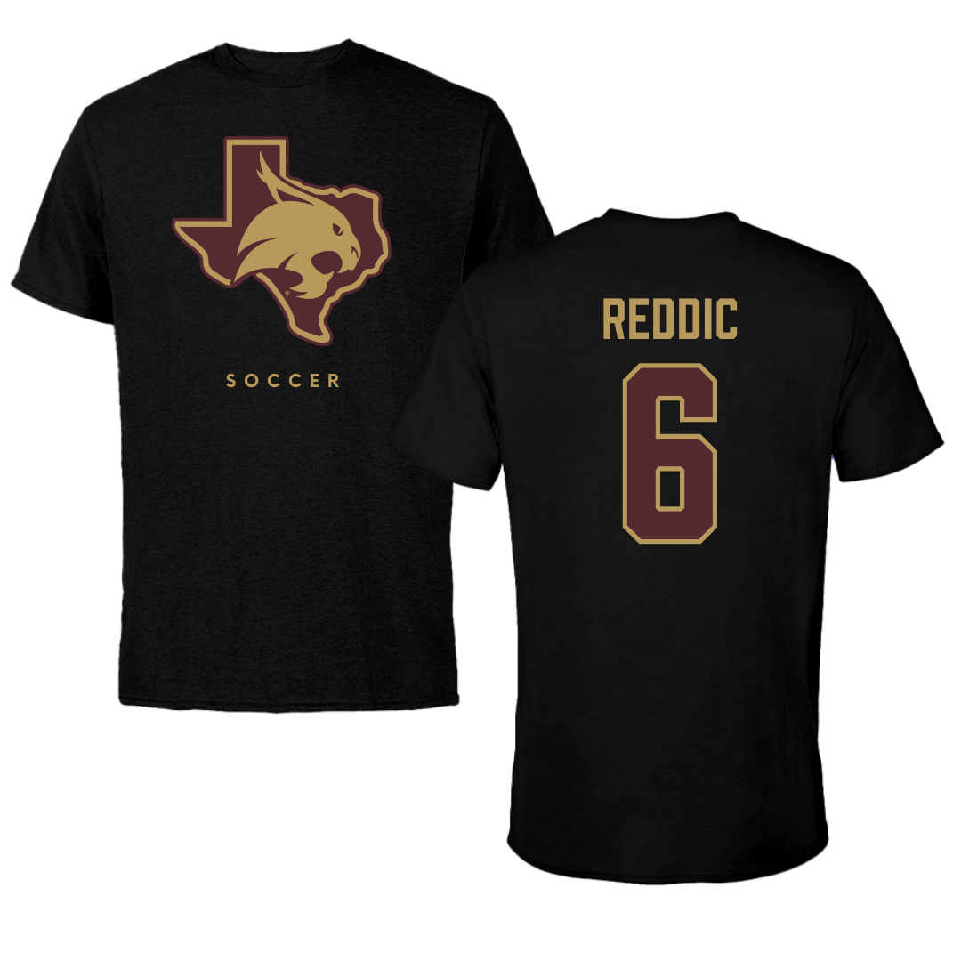 Texas State University Soccer Black Performance Tee - #6 Grace Reddic