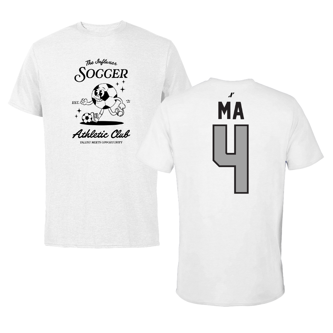 Soccer White Influxer Athletic Club Tee - #4 Lilly Ma