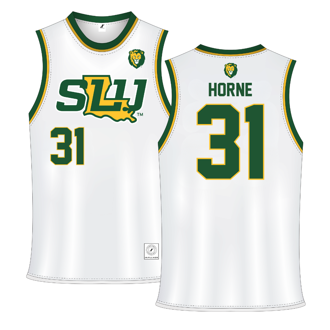 Southeastern Louisiana University White Basketball Jersey - #31 Alexius Horne