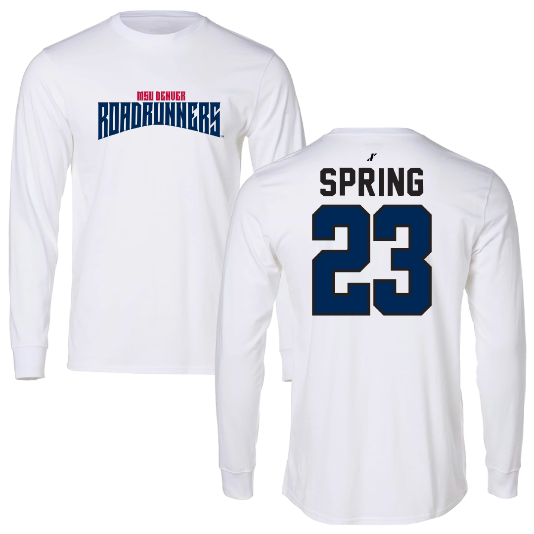 Metropolitan State University of Denver Soccer White Classic Long Sleeve - #23 Sami Spring
