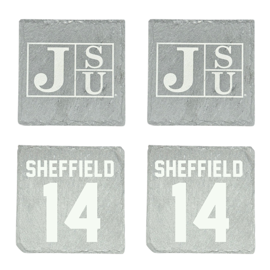Jackson State University Soccer Stone Coaster (4 Pack)  - #14 Elon Sheffield