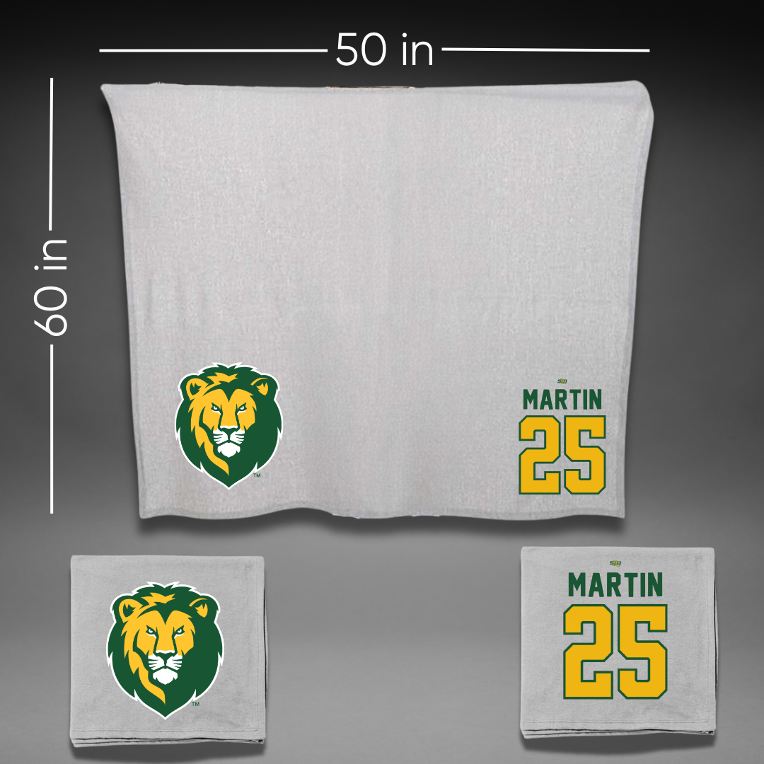 Southeastern Louisiana University Soccer Gray Blanket - #25 Mia Martin