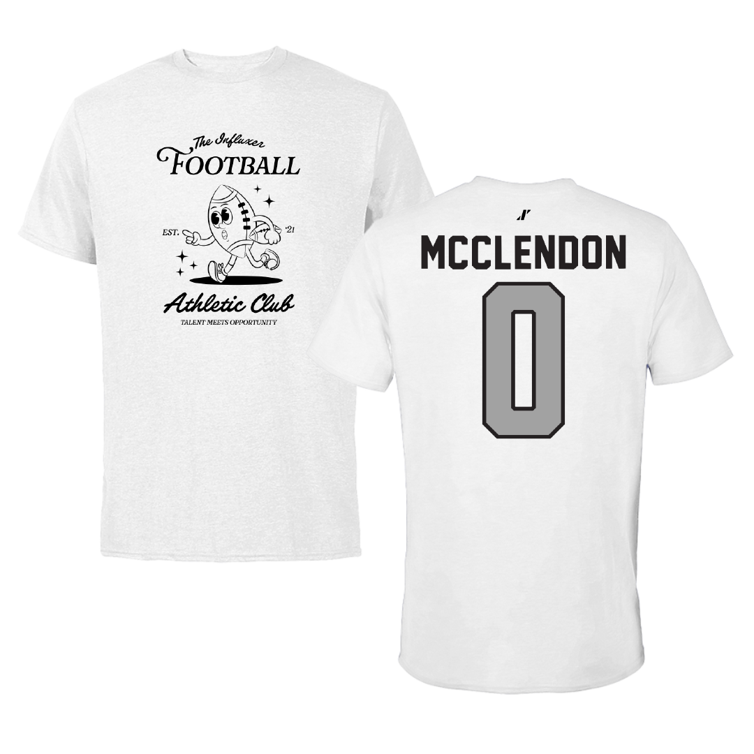 Football White Influxer Athletic Club Tee - #0 Darius McClendon