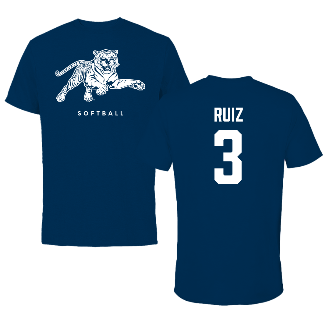 Jackson State University Softball Navy Tee - #3 Amaya Ruiz