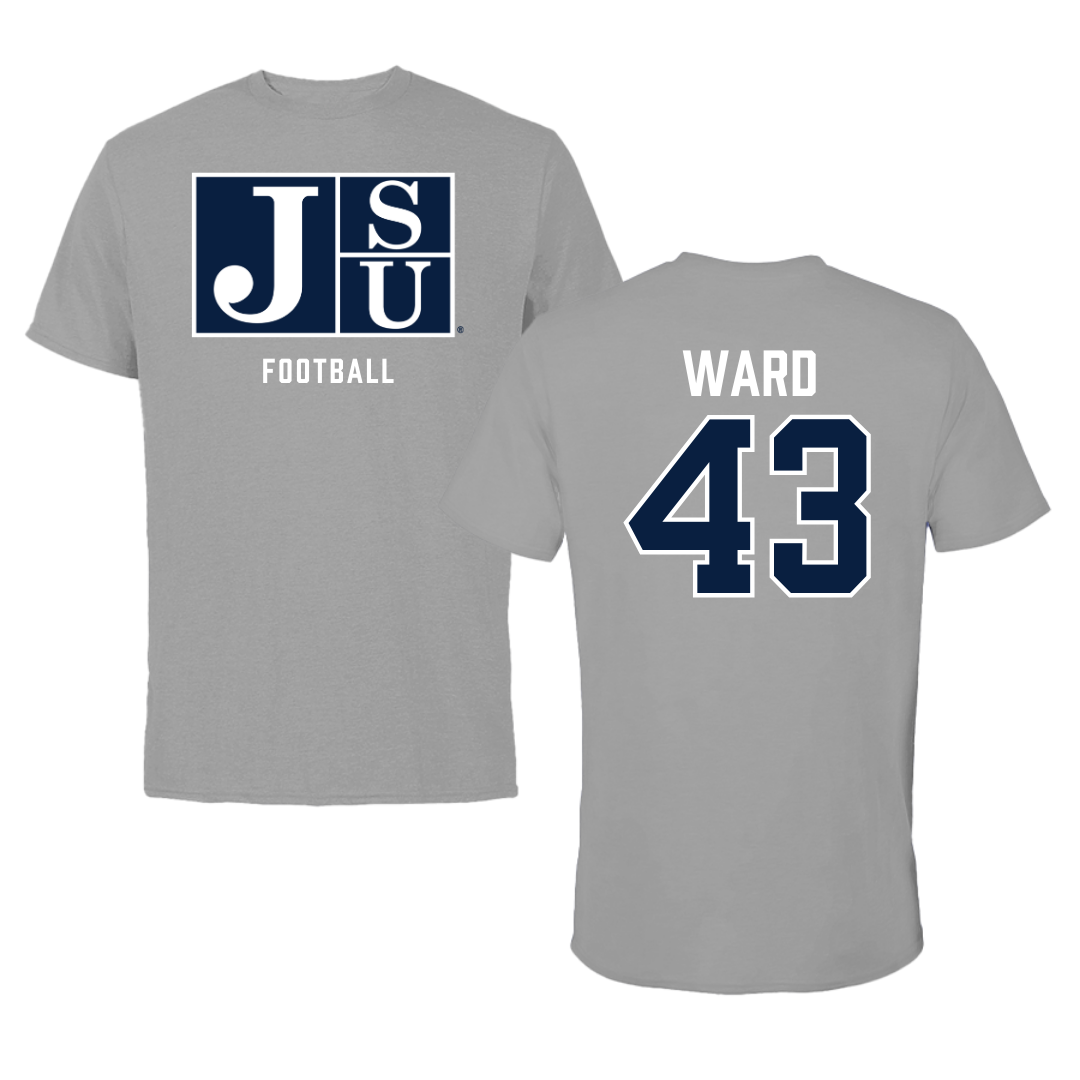 Jackson State University Football Gray Tee - #43 Jace Ward