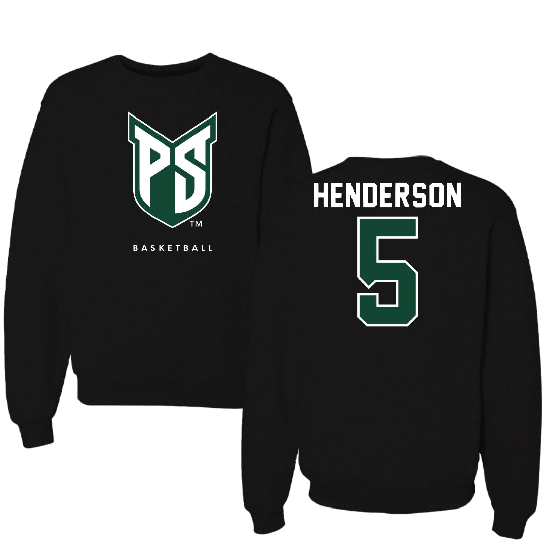 Portland State University Basketball Black Mascot Crewneck - #5 Jaylin Henderson