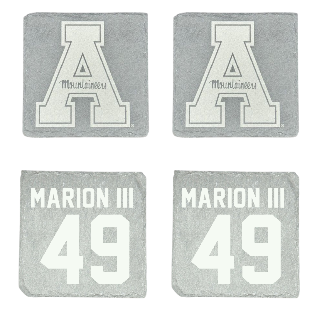 Appalachian State University Football Stone Coaster (4 Pack)  - #49 Randy Marion III
