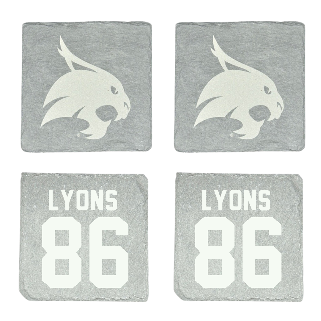 Texas State University Football Stone Coaster (4 Pack)  - #86 Titus Lyons