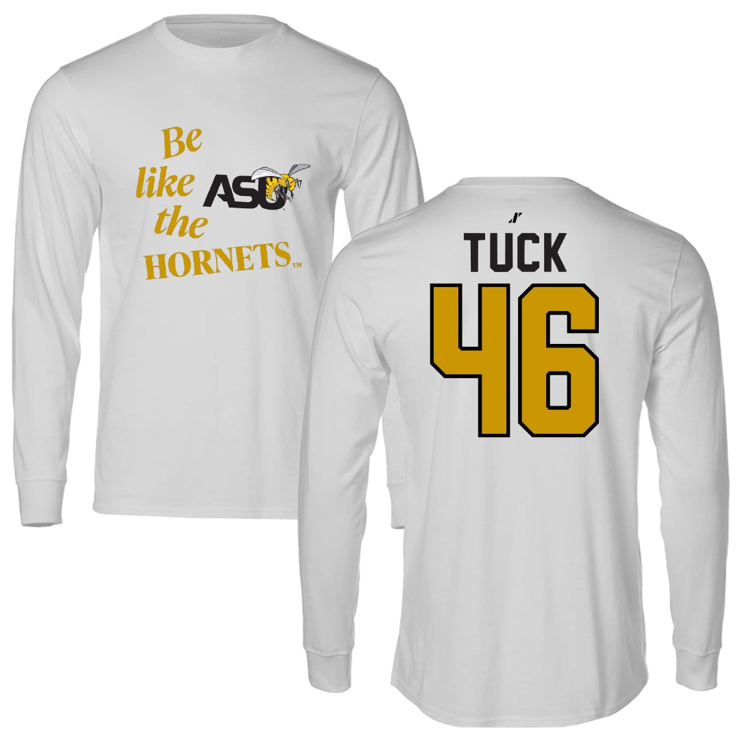 Alabama State University Football Light Gray Be Like Us Long Sleeve - #46 Harrison Tuck