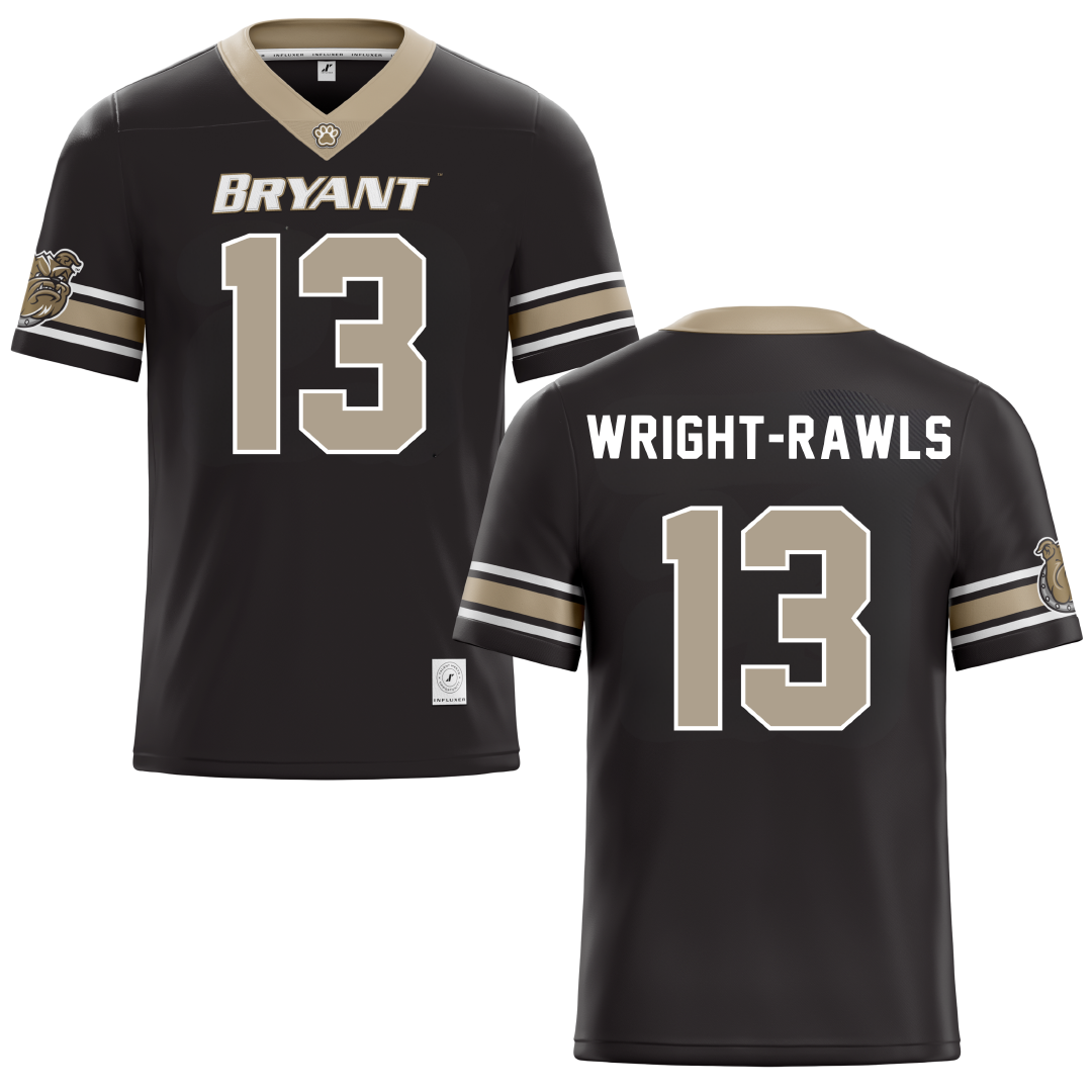 Bryant University Black Football Jersey - #13 Taylor Wright-Rawls
