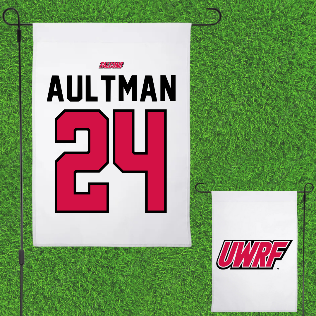 University of Wisconsin-River Falls Softball White Garden Flag - #24 Kelly Aultman