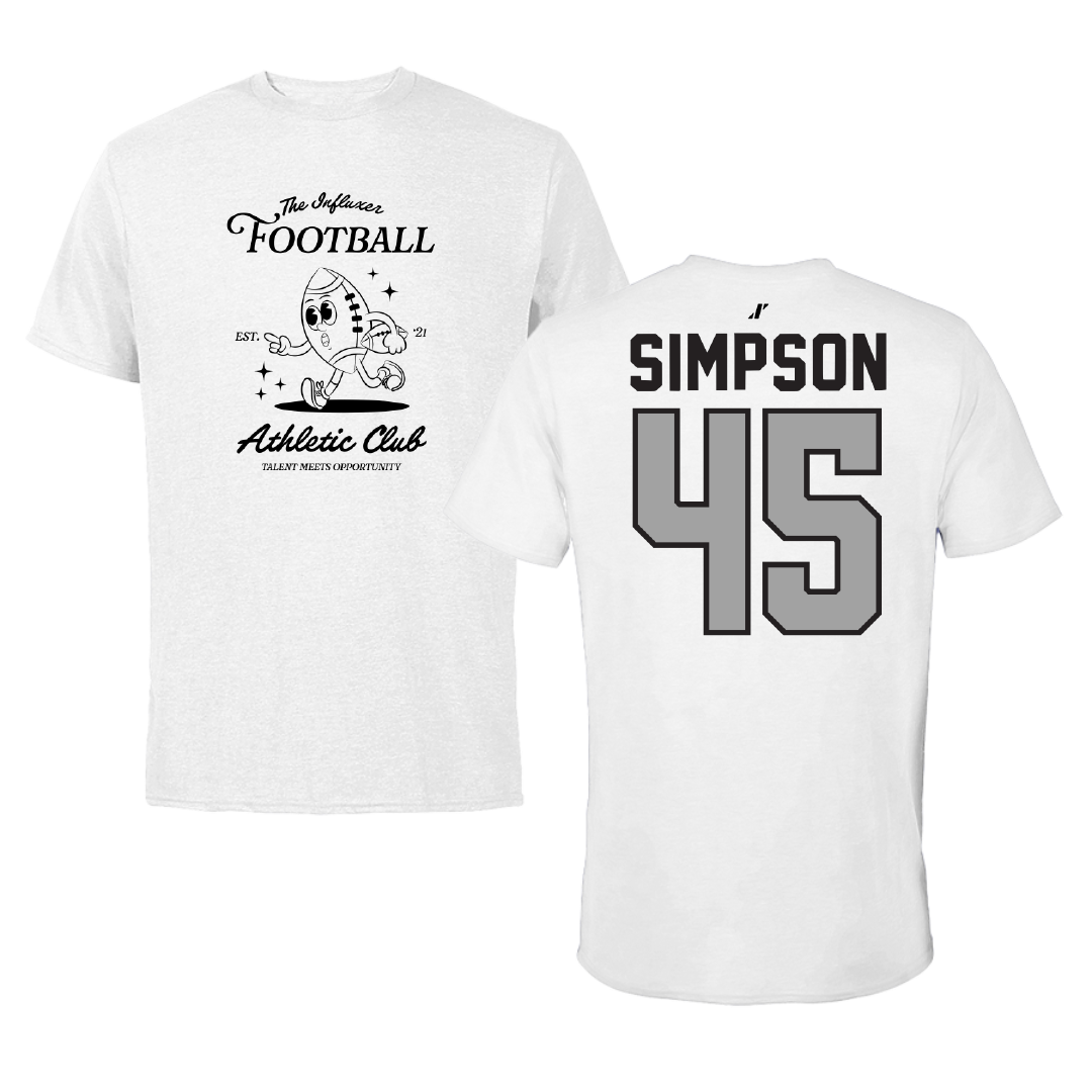 Football White Influxer Athletic Club Tee - #45 Kei'trone Simpson
