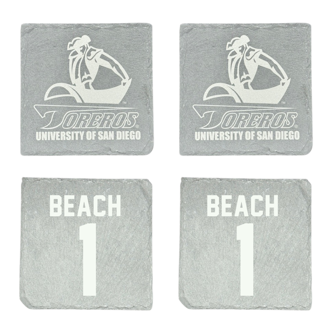 University of San Diego Volleyball Stone Coaster (4 Pack)  - #1 Neomi Beach
