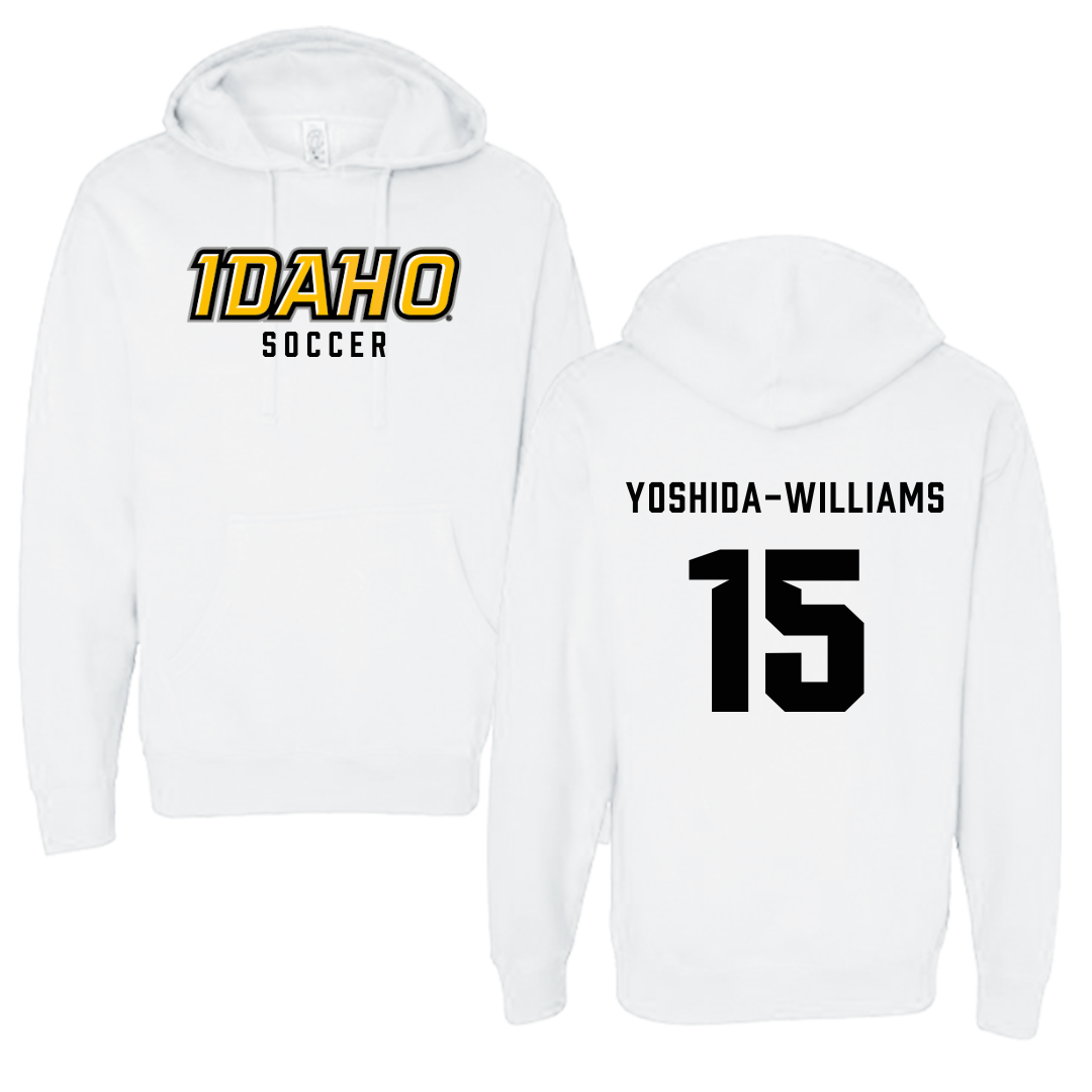 University of Idaho Soccer White Idaho Hoodie - #15 Karli Yoshida-Williams