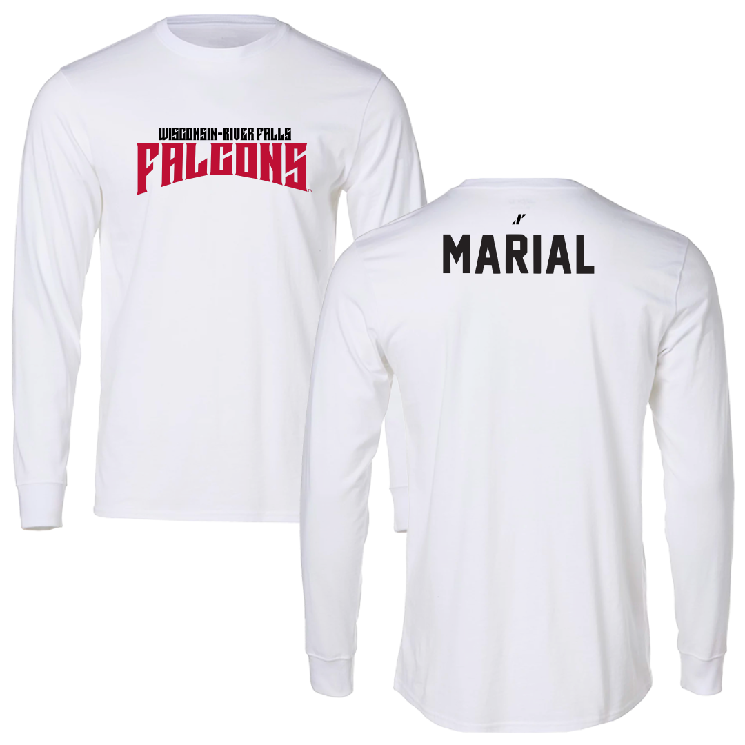 University of Wisconsin-River Falls TF and XC White Classic Performance Long Sleeve - Yaih Marial