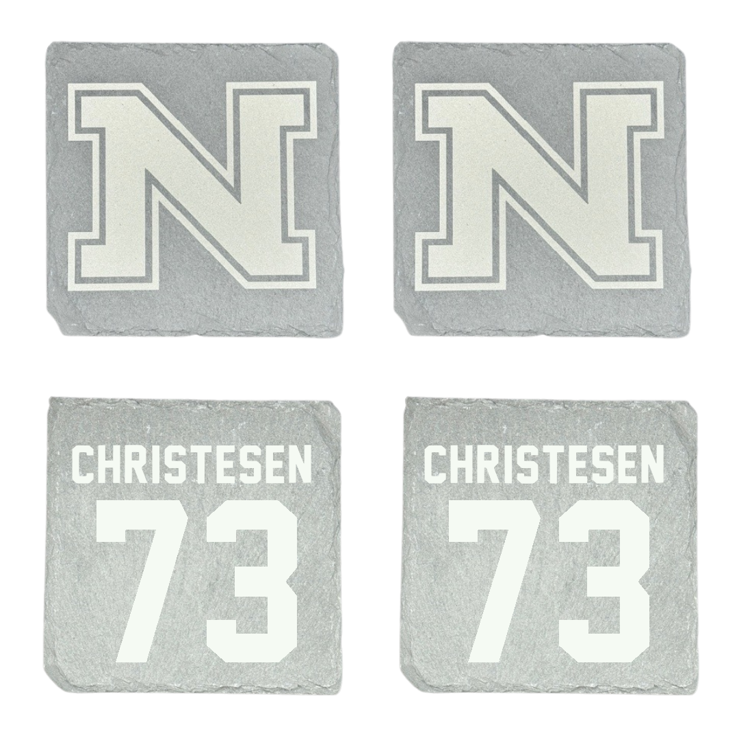 Northern Michigan University Football Stone Coaster (4 Pack)  - #73 Charlie Christesen