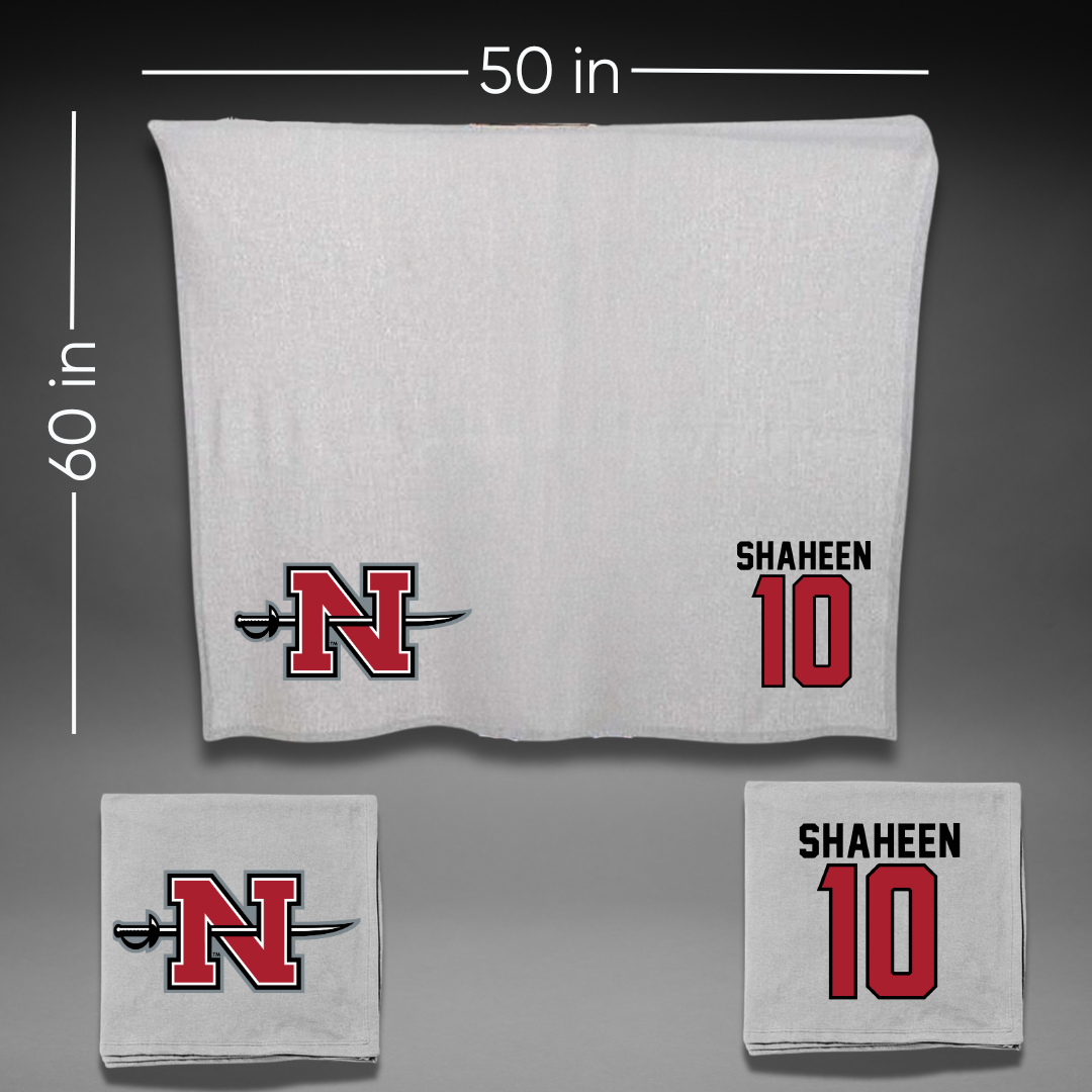 Nicholls State University Football Gray Blanket - #10 Hayden Shaheen