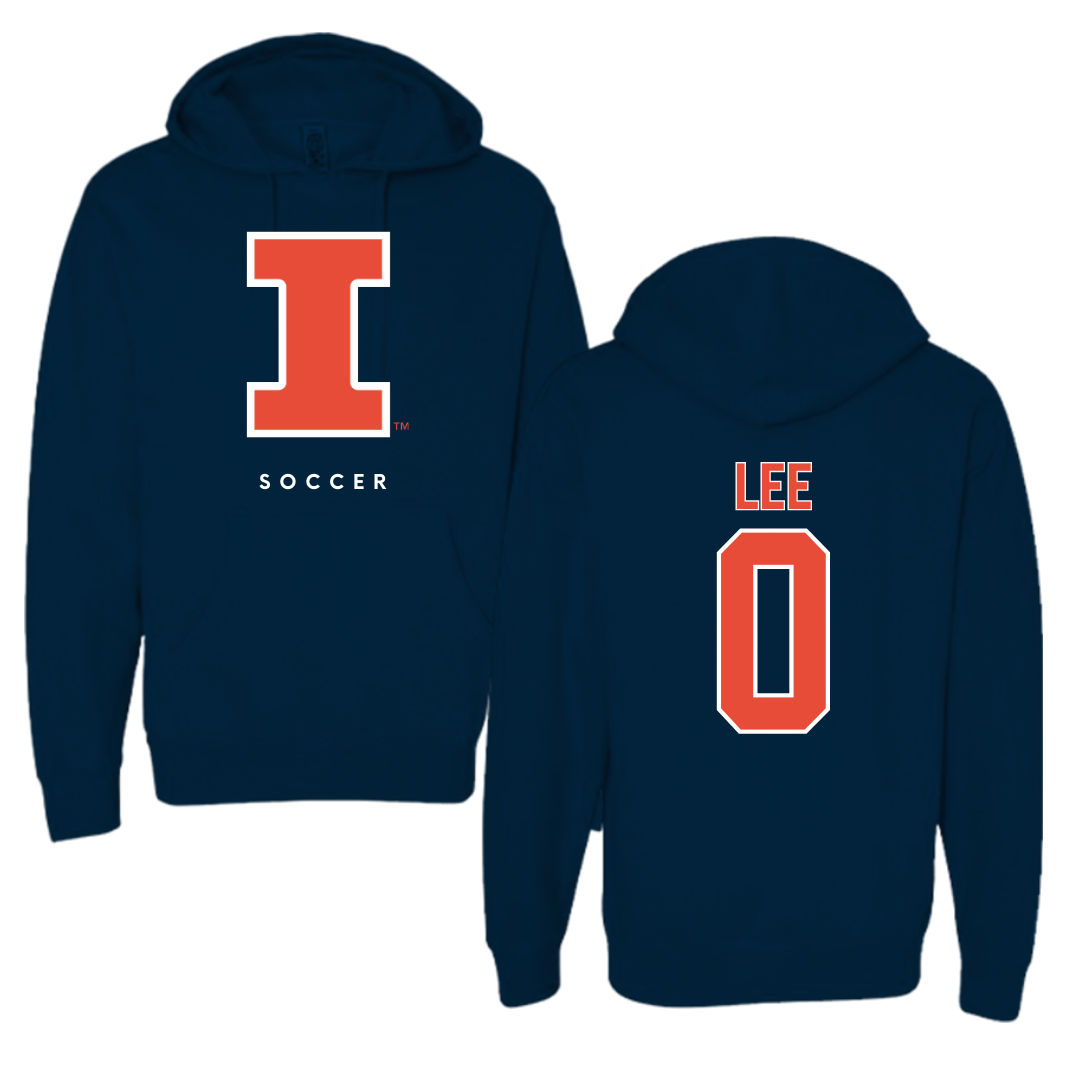 University of Illinois Soccer Navy Hoodie - #0 Izzy Lee
