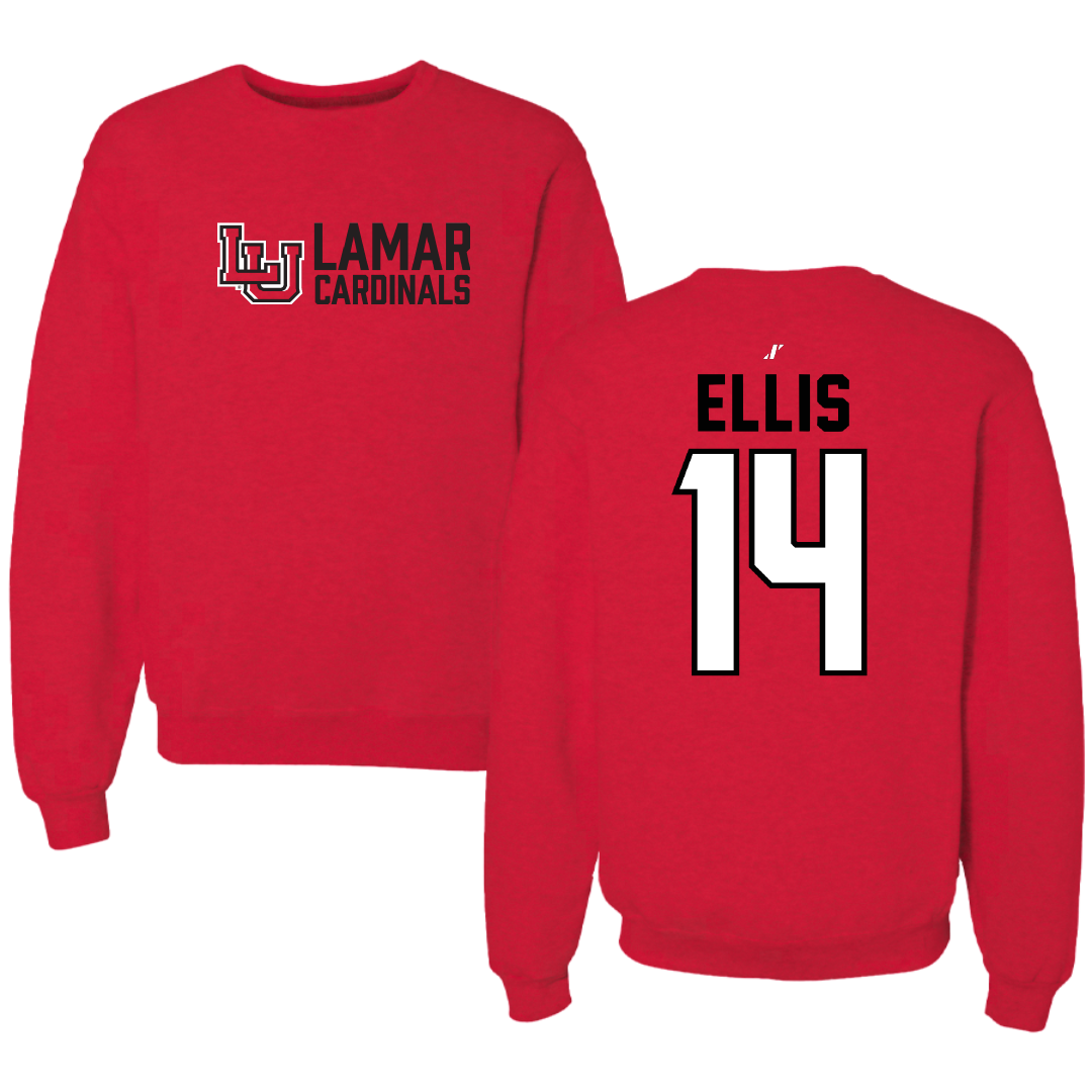 Lamar University Soccer Red General Crewneck - #14 Cariel Ellis