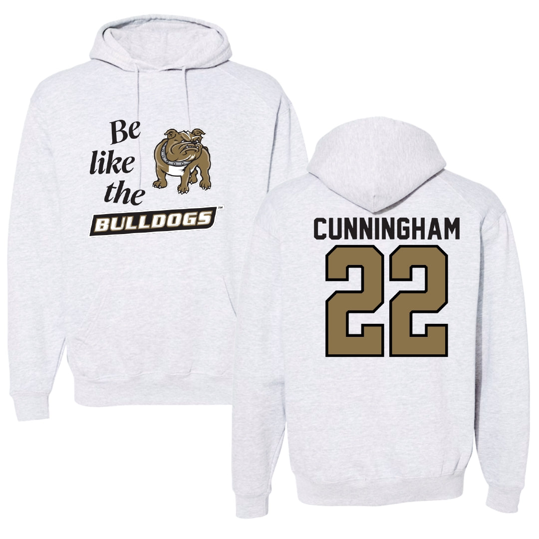 Bryant University Soccer Light Gray Be Like Us Hoodie - #22 Ashley Cunningham