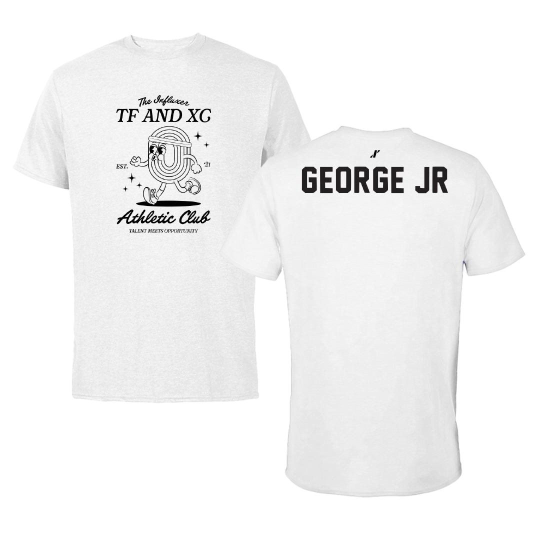 TF and XC White Influxer Athletic Club Tee - Darryl George Jr