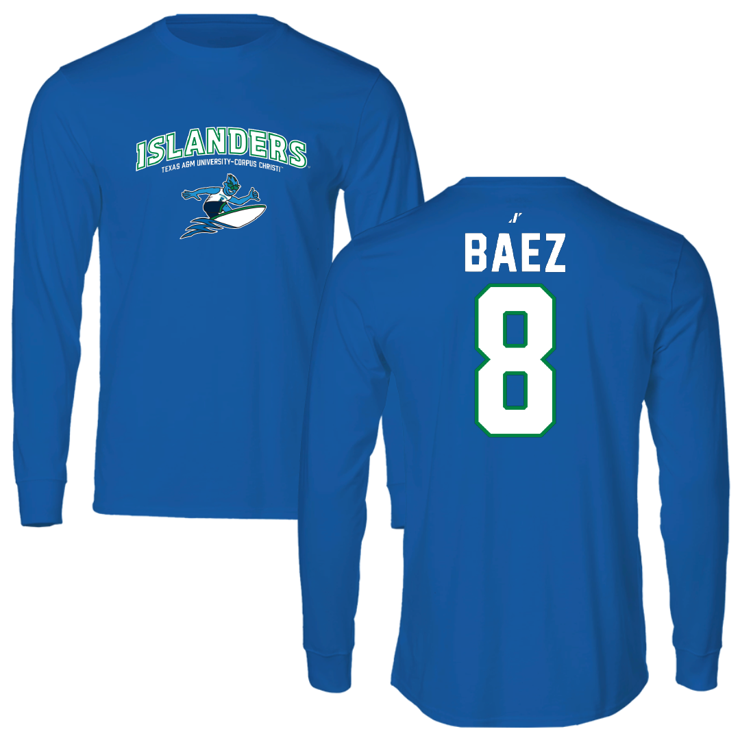 Texas A&M University-Corpus Christi Softball Blue General Performance Long Sleeve - #8 Paolina Baez