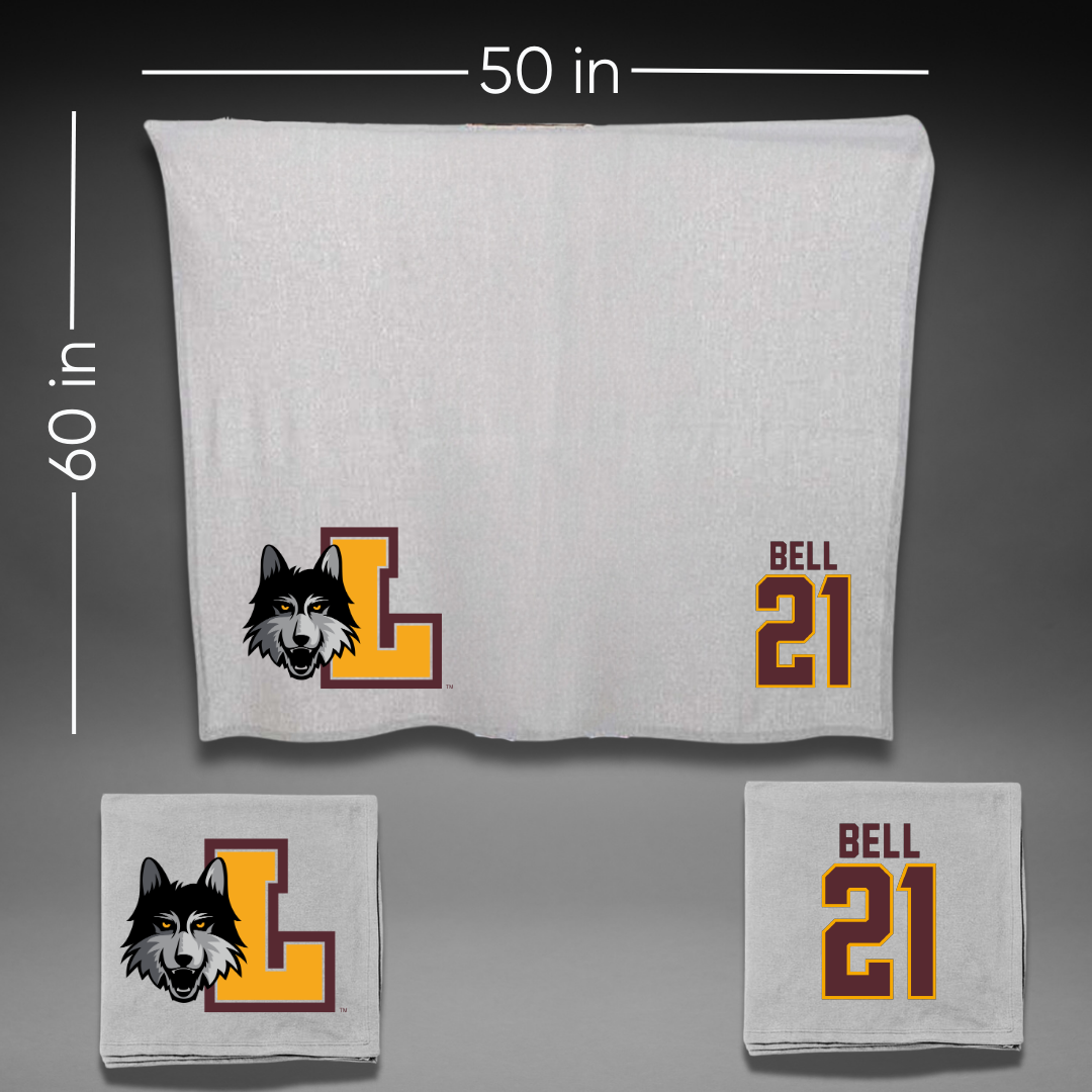 Loyola University-Chicago Volleyball Gray Blanket - #21 Brad Bell