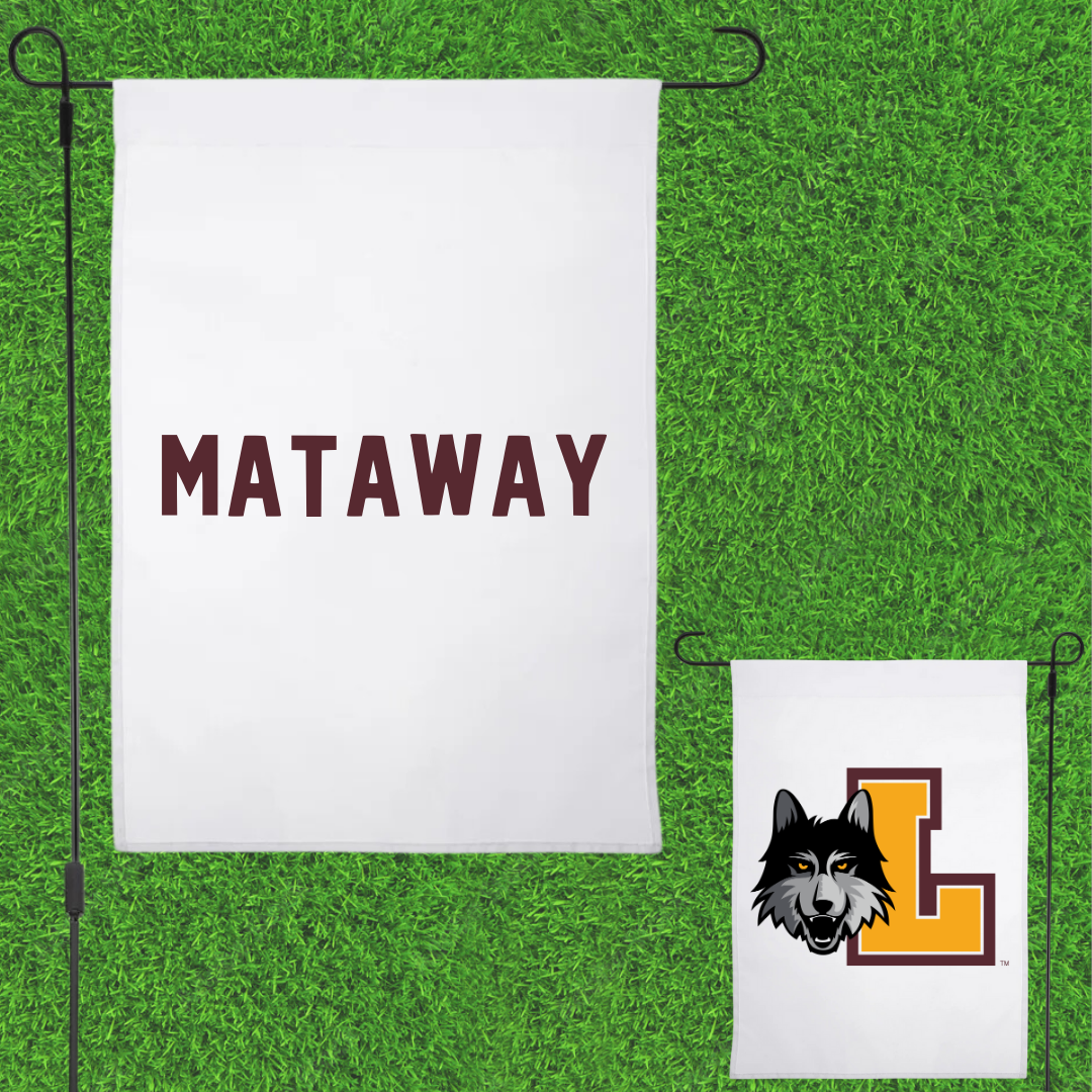 Loyola University-Chicago TF and XC White Garden Flag - Lily Mataway